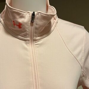 Under Armour Women's Light Pink Zip-Up  top